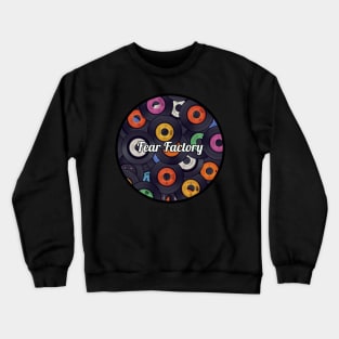 Fear Factory / Vinyl Records Style Crewneck Sweatshirt